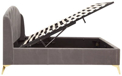 Pettine End Lift Ottoman Bed - Grey & Gold – GFW, view 14