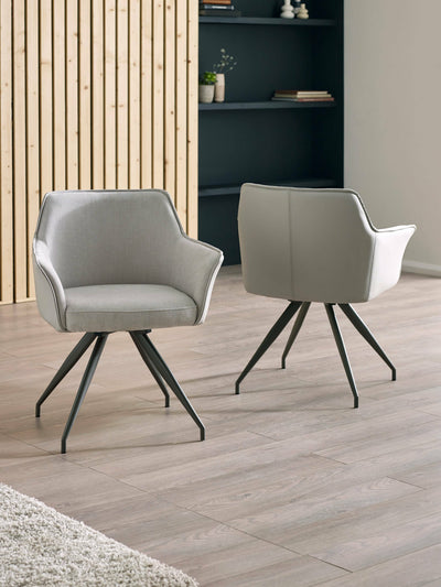 Noah Ivory Fabric Dining Chair – Julian Bowen, view 16