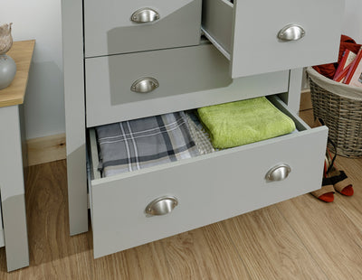 Lancaster 2+2 Drawer Chest Grey – GFW, view 6