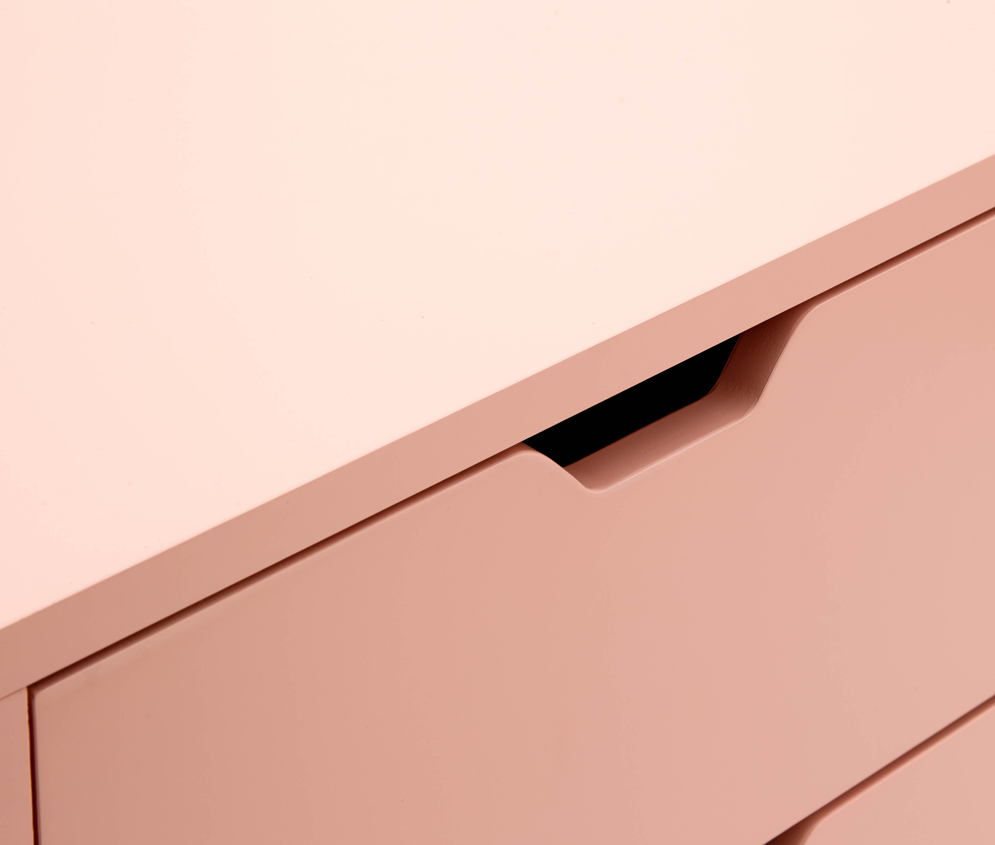 Nyborg Single 2 Drawer Bedside – Coral Pink