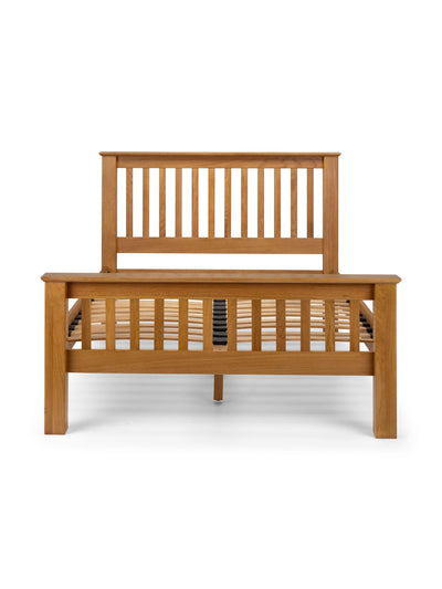 Amsterdam Oak Bed with High Foot End - Wood - Light Oak – Julian Bowen, view 5