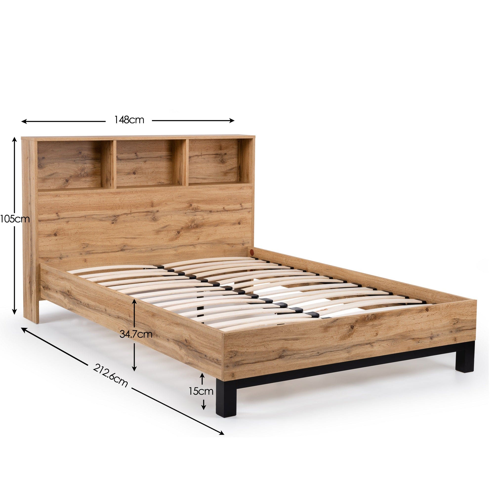 Bali Bookcase Bed - Oak – Julian Bowen, view 4