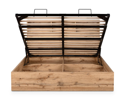 Bali Ottoman Storage Bed - Light Oak – Julian Bowen, view 6