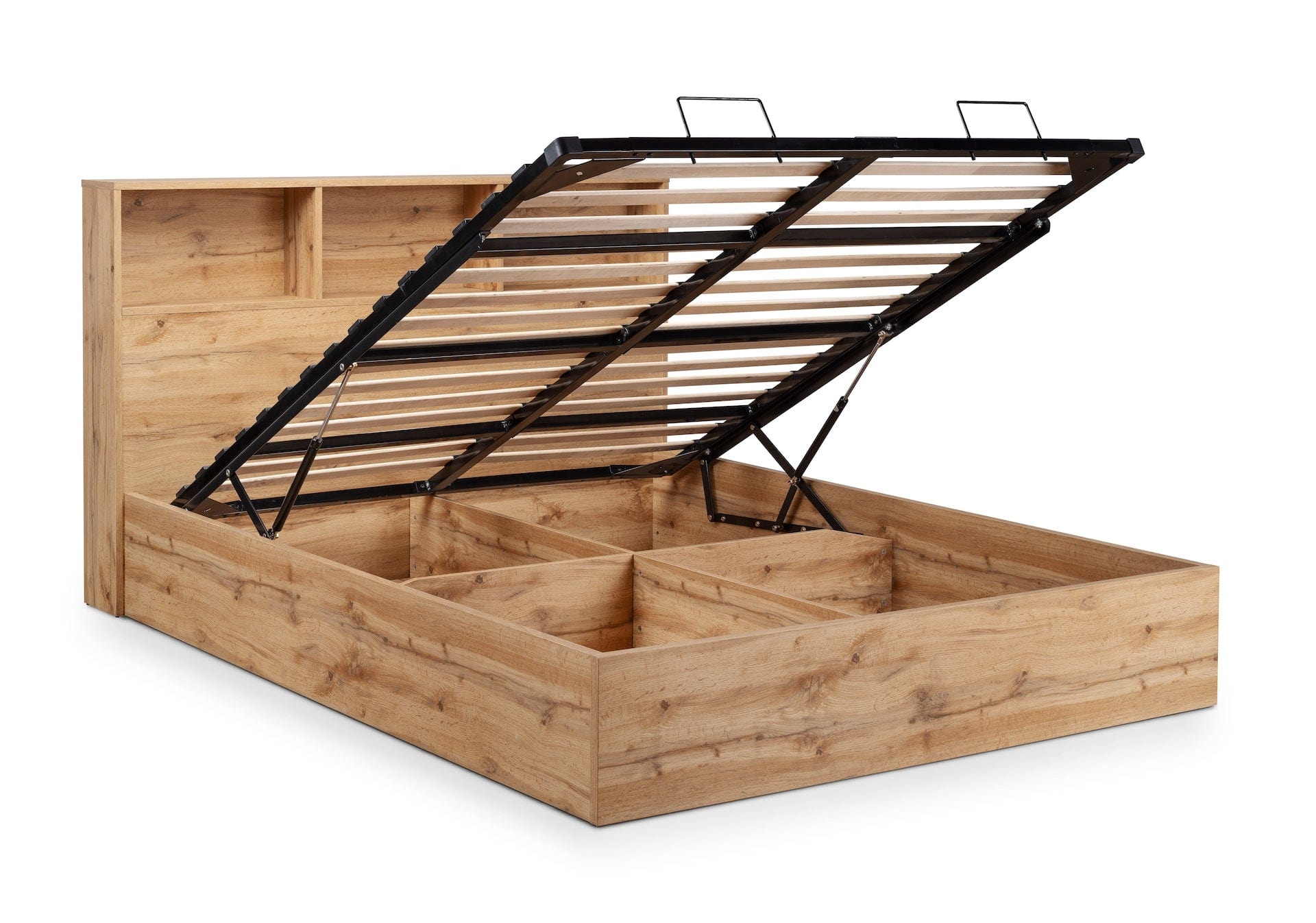 Bali Ottoman Storage Bed - Light Oak – Julian Bowen, view 8
