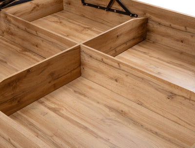 Bali Ottoman Storage Bed - Light Oak – Julian Bowen, view 12