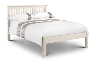 Barcelona Wood Bed Low Foot End - Stone White – Julian Bowen, view 2