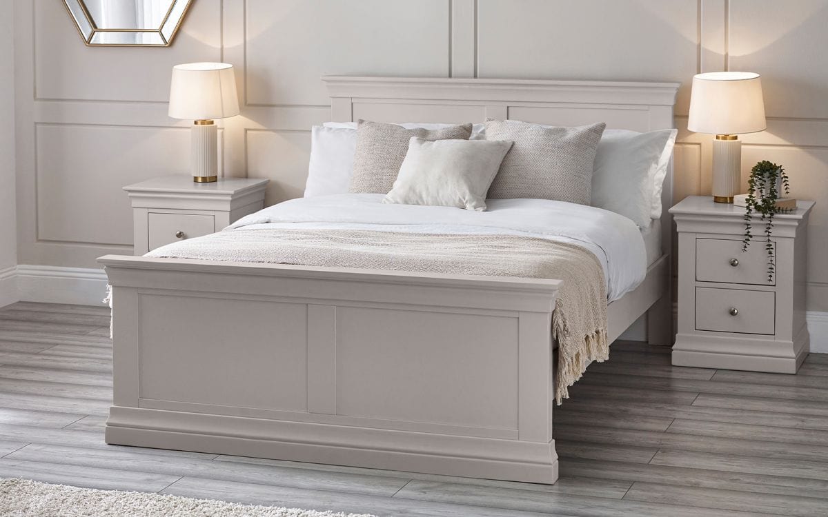 Clermont Bed - Light Grey – Julian Bowen, view 2