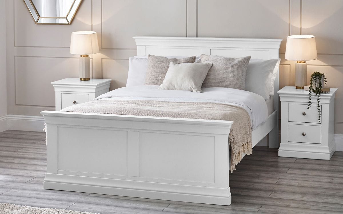 Clermont Bed - Surf White – Julian Bowen, view 2