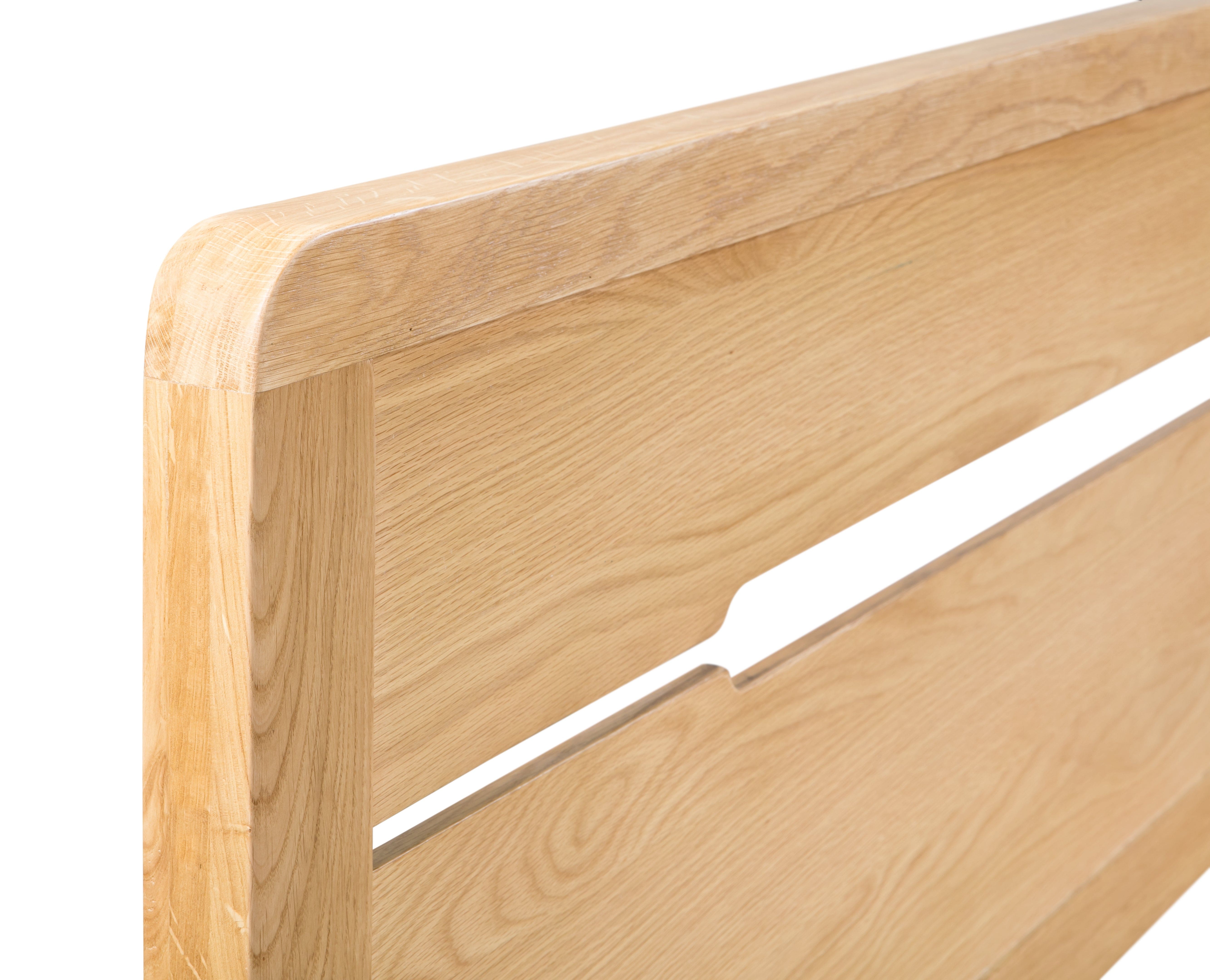 Curve Oak Wooden Bed – Julian Bowen, view 3