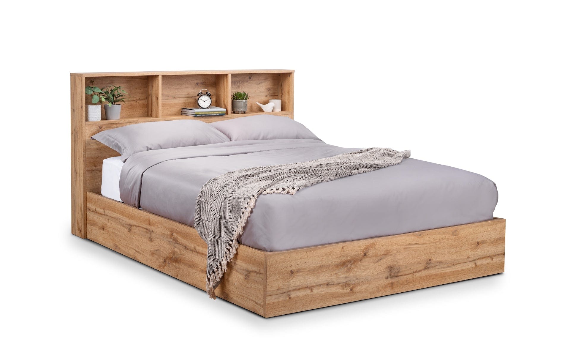 Bali Ottoman Storage Bed - Light Oak – Julian Bowen