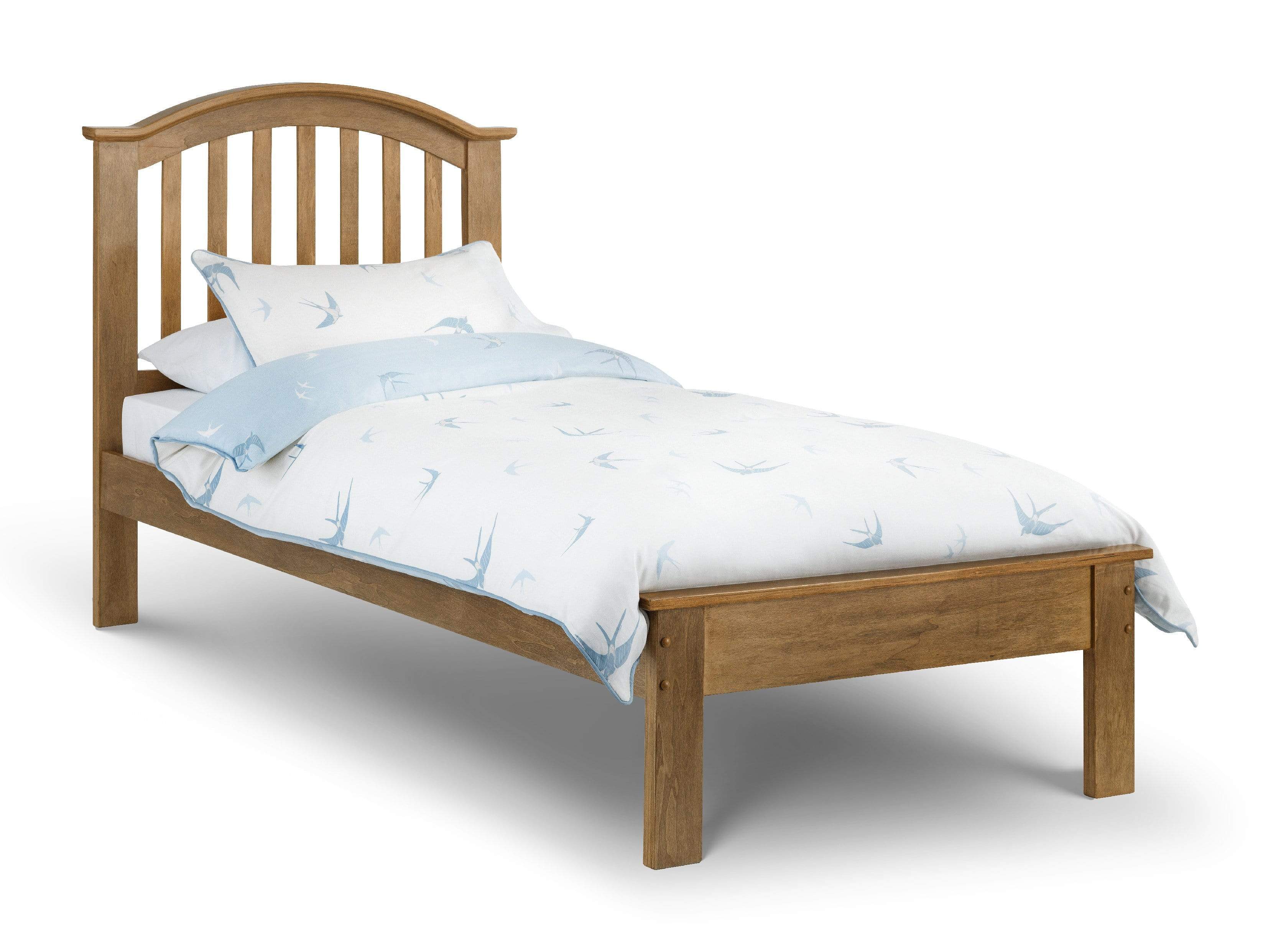 Julian Bowen Wood Bed Double 135cm 4ft 6in Olivia Bed Oak Finish - Wood - Light Oak Bed Kings
