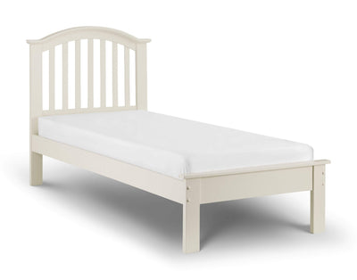 Julian Bowen Wood Bed Double 135cm 4ft 6in Olivia Bed Stone White - Wood - Stone White Bed Kings