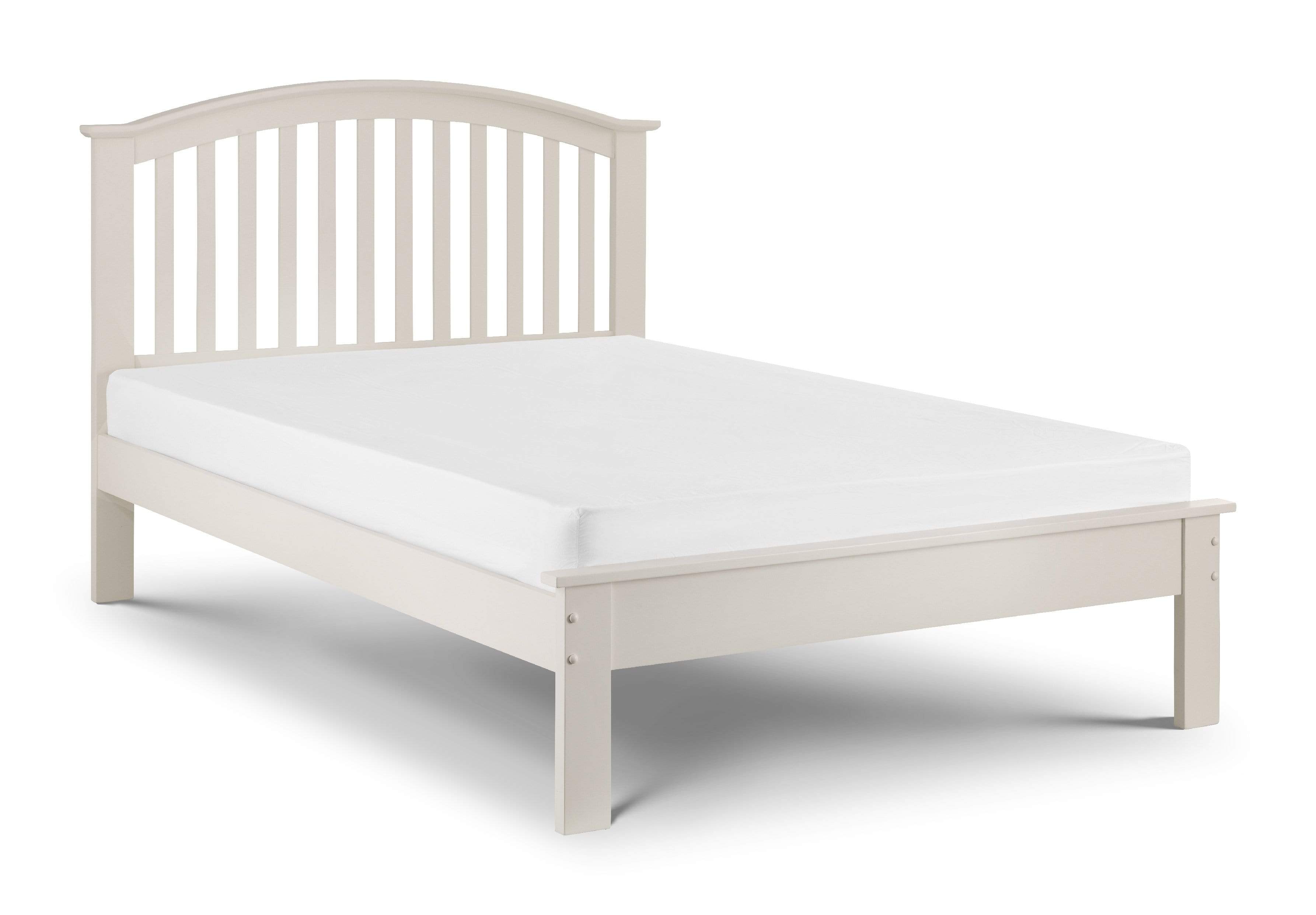 Julian Bowen Wood Bed Double 135cm 4ft 6in Olivia Bed Stone White - Wood - Stone White Bed Kings