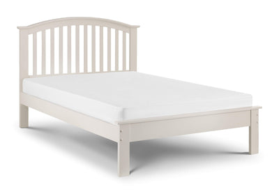 Julian Bowen Wood Bed Double 135cm 4ft 6in Olivia Bed Stone White - Wood - Stone White Bed Kings