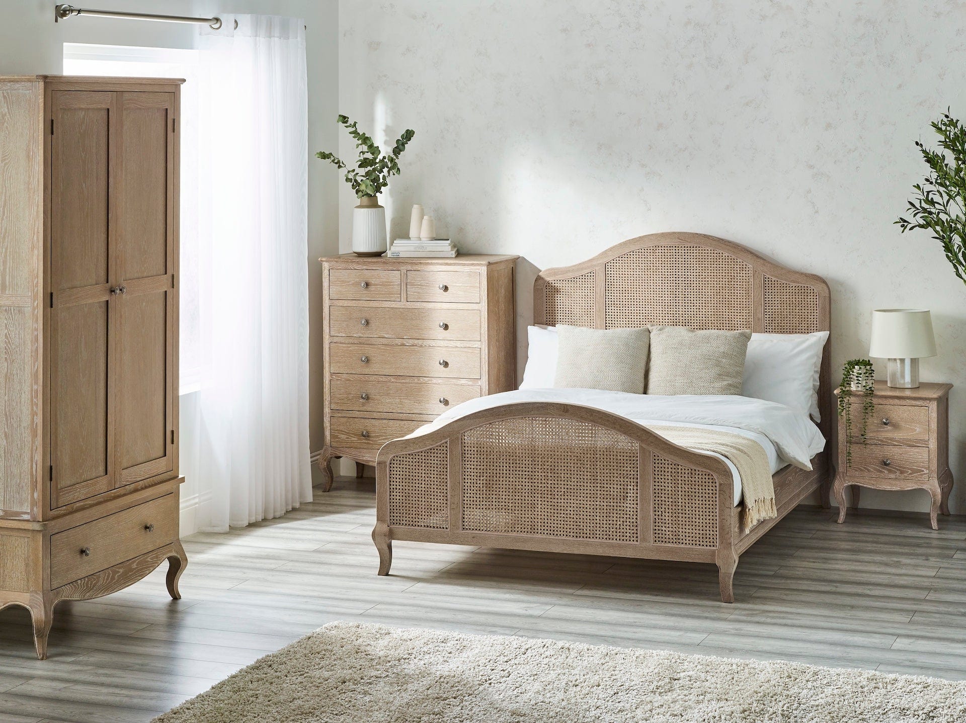 Fleur Rattan Bed - Light Oak – Julian Bowen, view 4