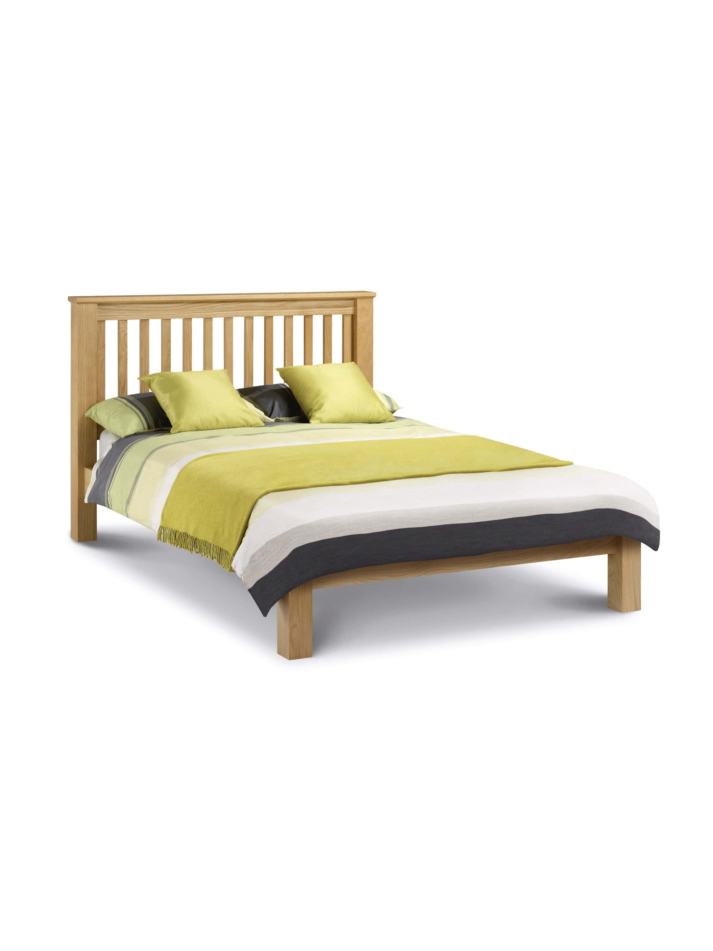 Amsterdam Oak Bed with Low Foot End - Wood - Light Oak – Julian Bowen, view 3