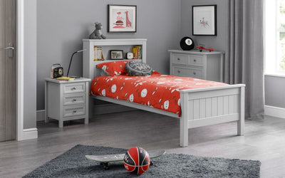 Maine Bookcase Bed Dove Grey – Julian Bowen, view 3