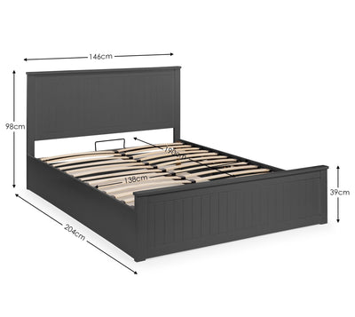 Maine Ottoman Bed - Anthracite – Julian Bowen, view 5