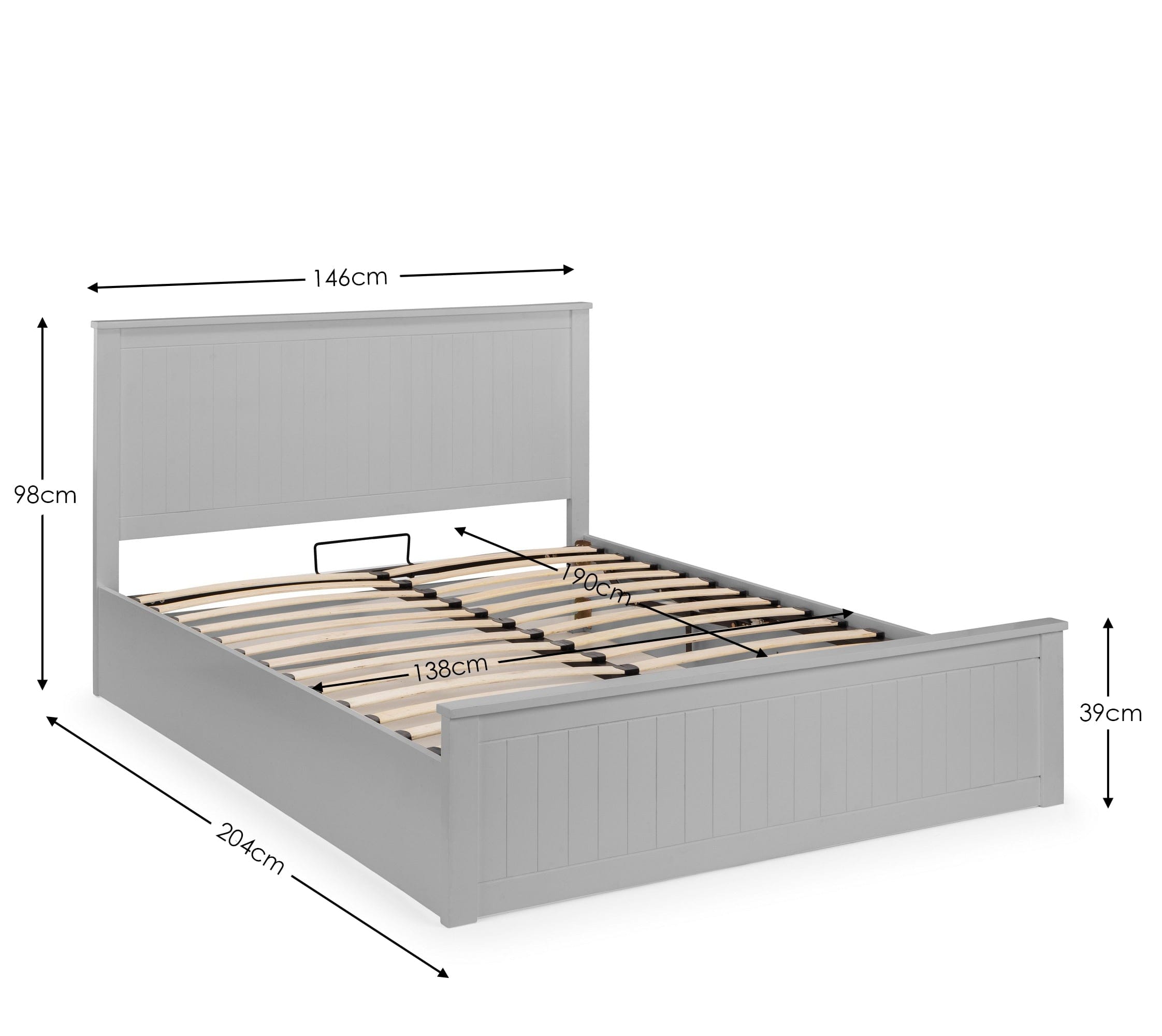 Maine Ottoman Bed - Dove Grey – Julian Bowen, view 4