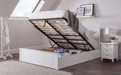 Maine Ottoman Bed - Surf White – Julian Bowen, view 3