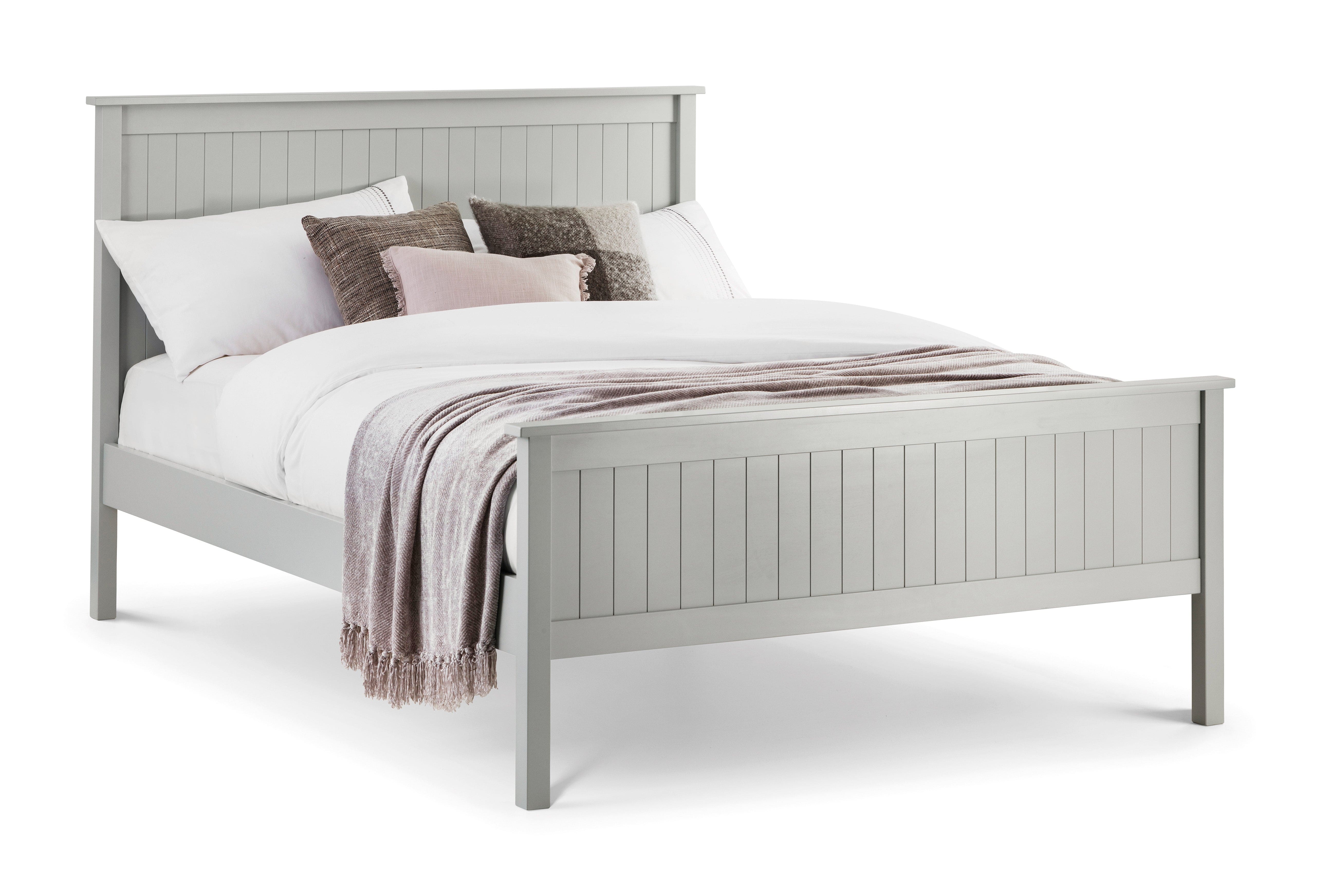Maine Wooden Bed - Dove Grey – Julian Bowen
