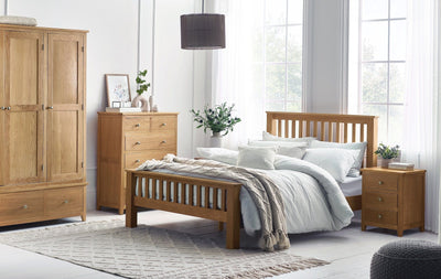 Mallory Oak Bed - High Footer – Julian Bowen, view 3
