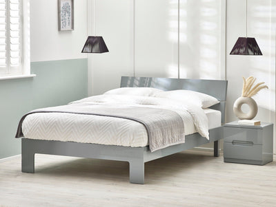 Manhattan Bed - Grey High Gloss – Julian Bowen, view 3