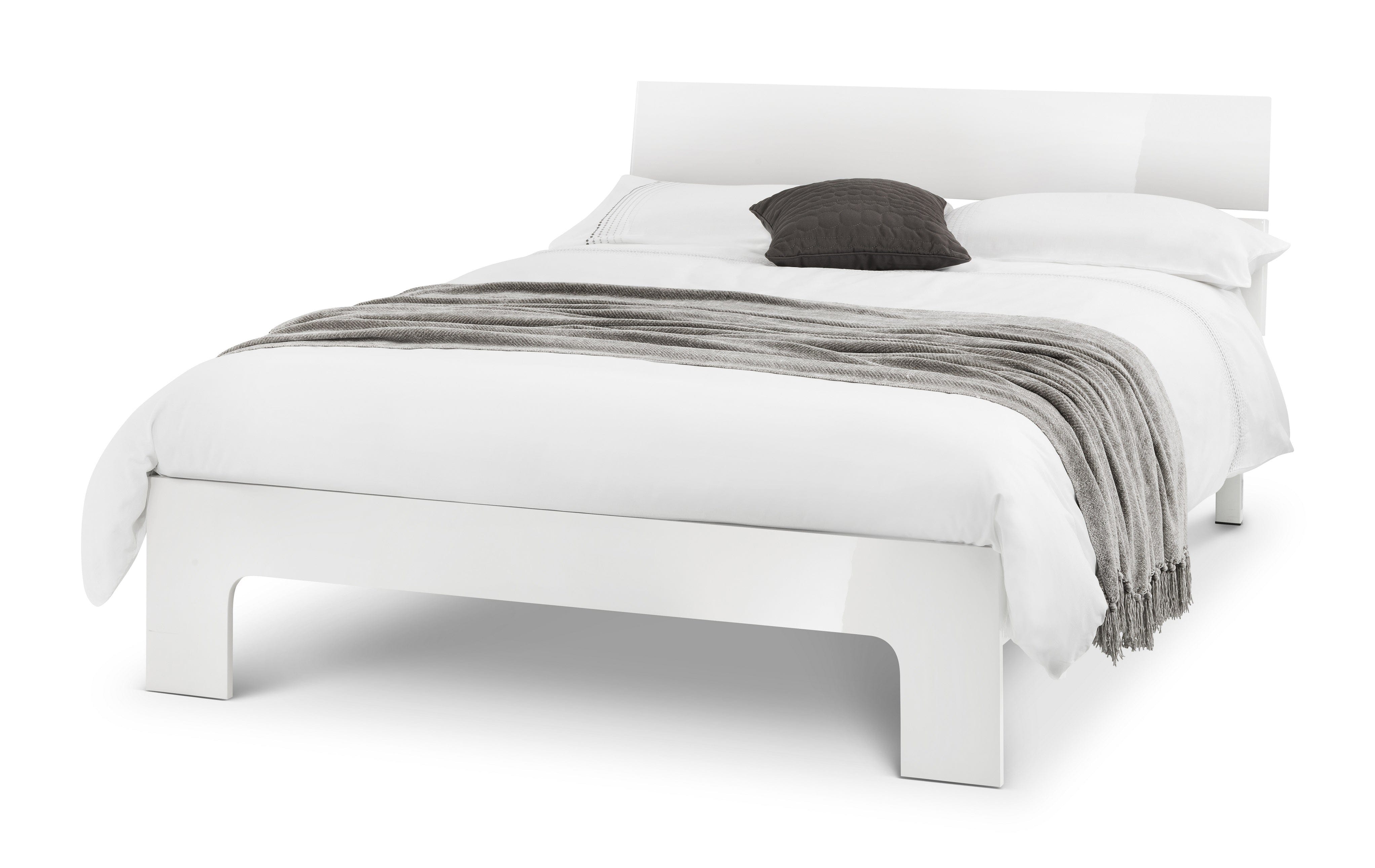 Manhattan Bed - White High Gloss – Julian Bowen