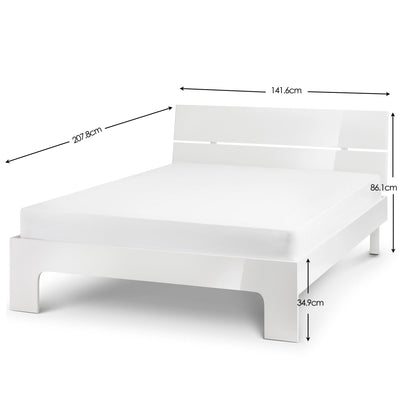 Manhattan Bed - White High Gloss – Julian Bowen, view 2
