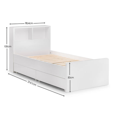 Manhattan Single Bookcase Bed – Julian Bowen, view 3