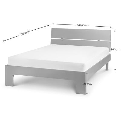Manhattan Bed - Grey High Gloss – Julian Bowen, view 2
