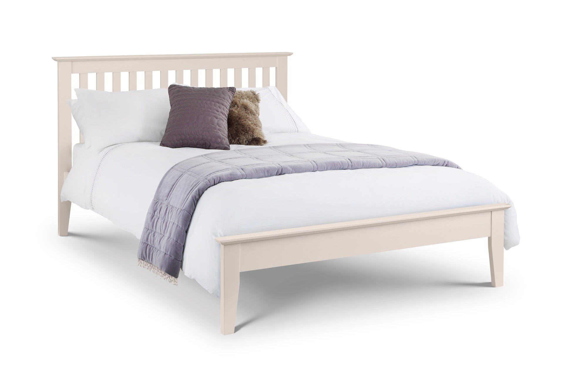 Salerno Shaker Bed - Ivory – Julian Bowen