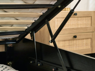 Padstow Ottoman Storage Bed - Black – Julian Bowen, view 5