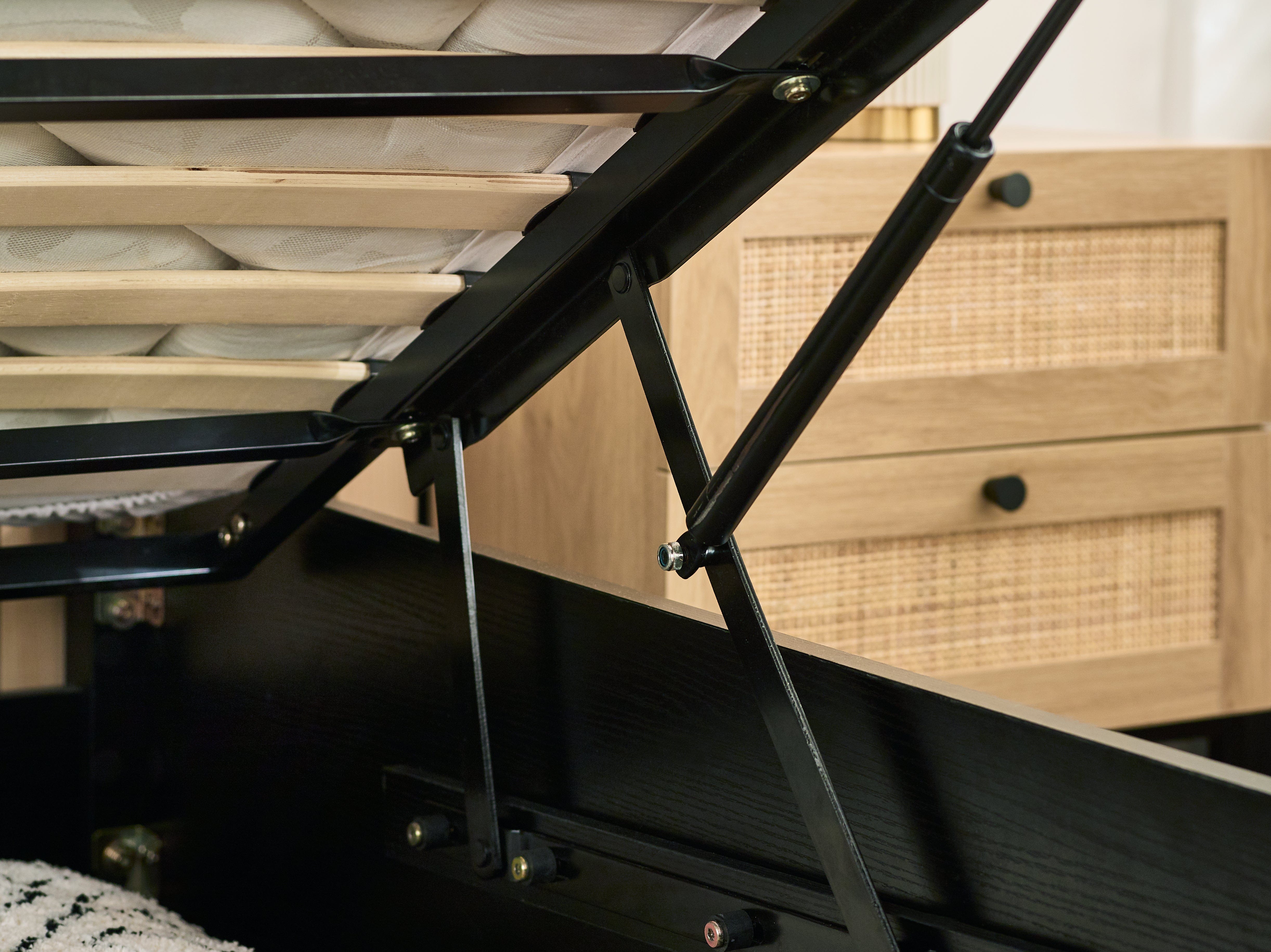 Padstow Ottoman Storage Bed - Black – Julian Bowen, view 5