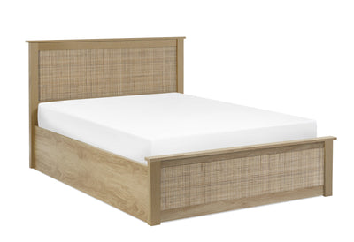Padstow Ottoman Storage Bed - Oak – Julian Bowen