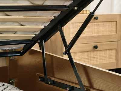 Padstow Ottoman Storage Bed - Oak – Julian Bowen, view 5