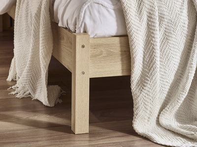 Padstow Rattan Bed - Oak – Julian Bowen, view 4