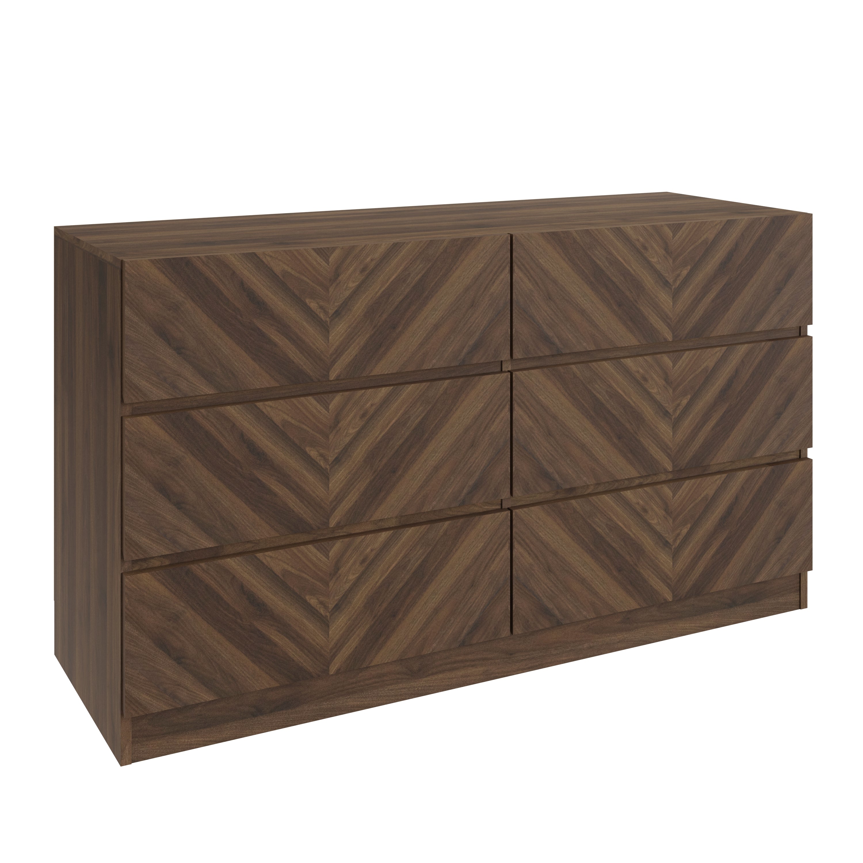 Catania 3+3 Drawer Chest Royal Walnut – GFW, view 3