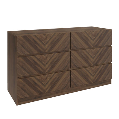 Catania 3+3 Drawer Chest Royal Walnut – GFW, view 3
