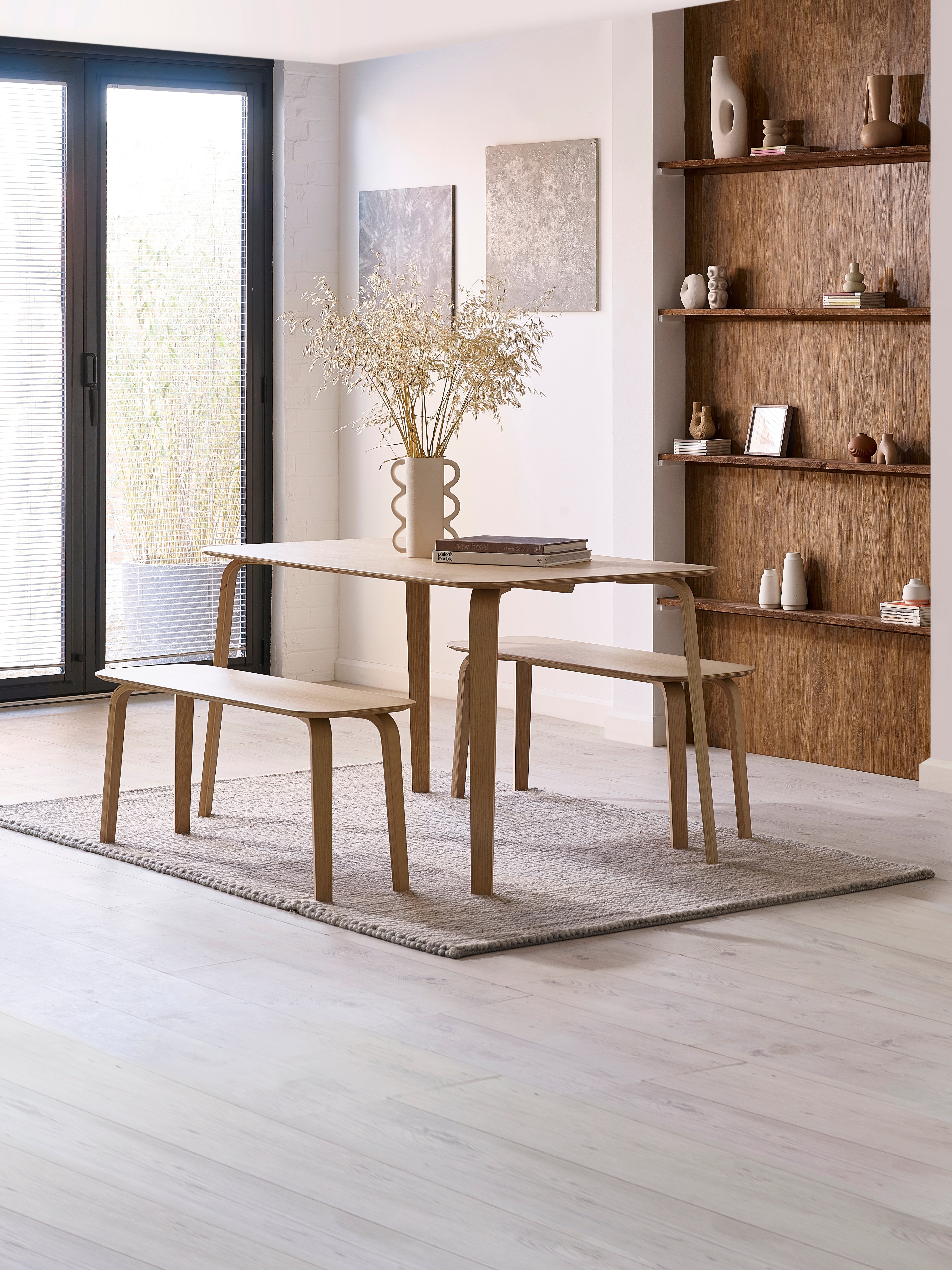 Kaito Oak Curved Leg Bench – Julian Bowen, view 12