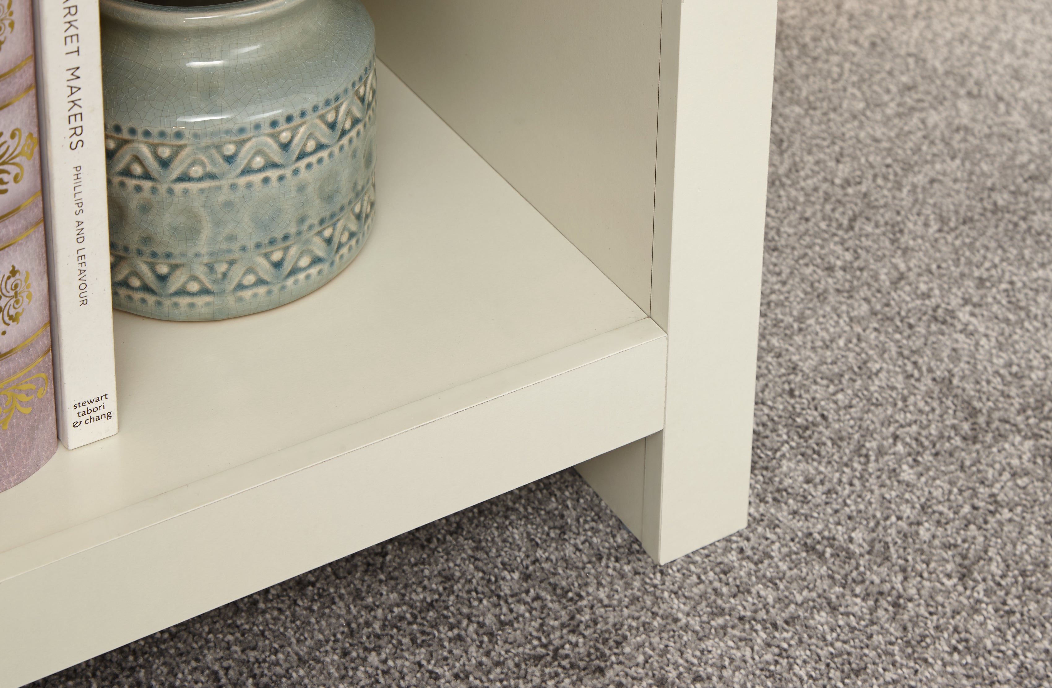 Lancaster Side Table With Shelf Cream – GFW, view 5