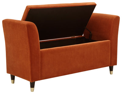 Genoa Window Seat Russet Fabric – GFW, view 11
