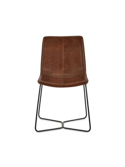 Joren Tan Brown PU Leather Dining Chairs (Set of 2) – Julian Bowen, view 4