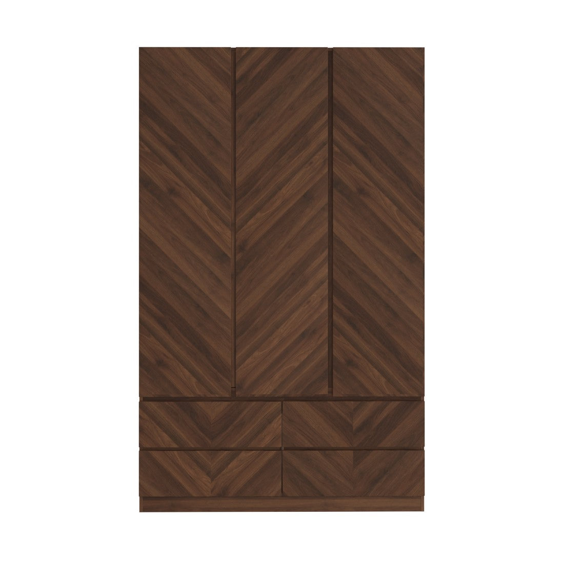Catania 3 Door 4 Drawer Wardrobe Royal Walnut – GFW