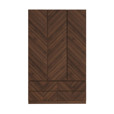 Catania 3 Door 4 Drawer Wardrobe Royal Walnut – GFW