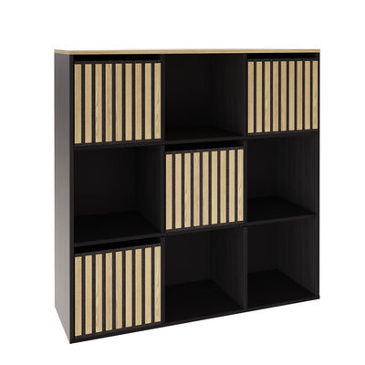 Kube 3X3 Storage Kube Black/Medium Oak – GFW