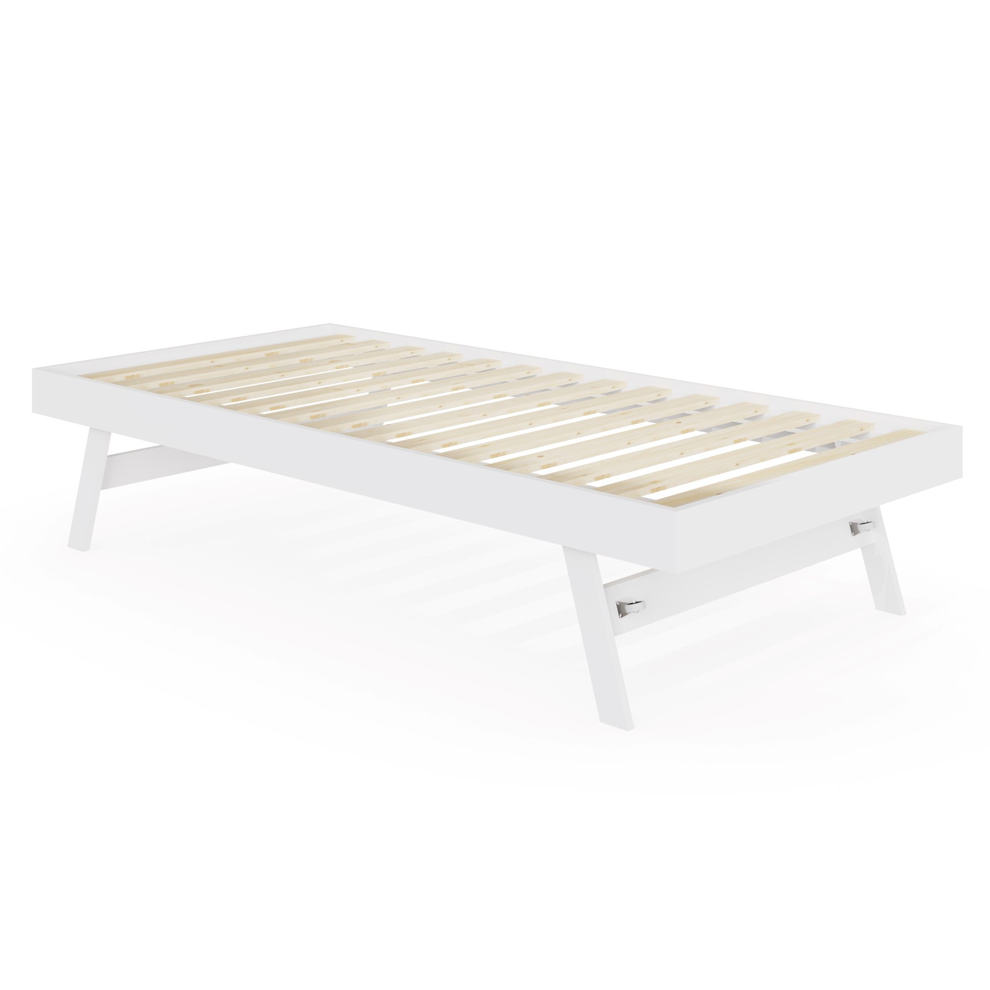 Madrid Wooden Trundle Only White – GFW, view 4