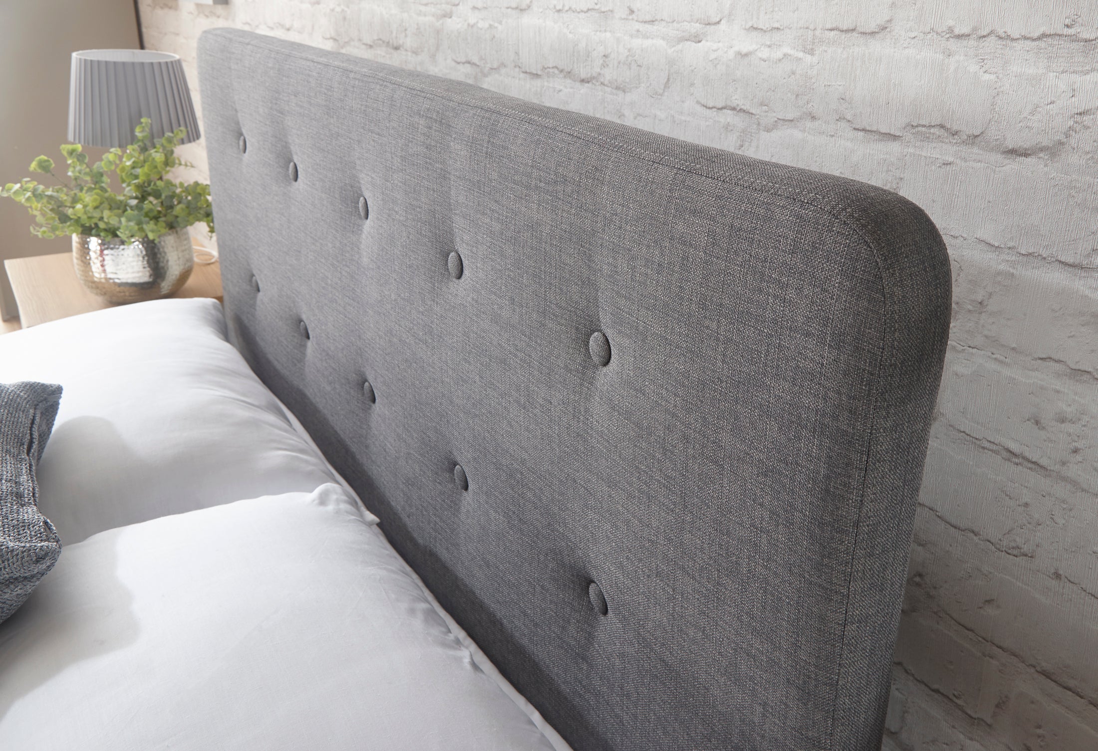 Ashbourne Fabric Upholstered Bed Grey – GFW, view 37