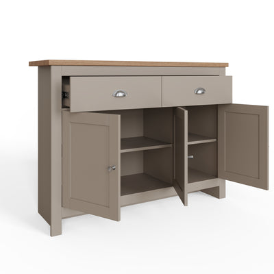 Lancaster Large Sideboard – Grey & Oak