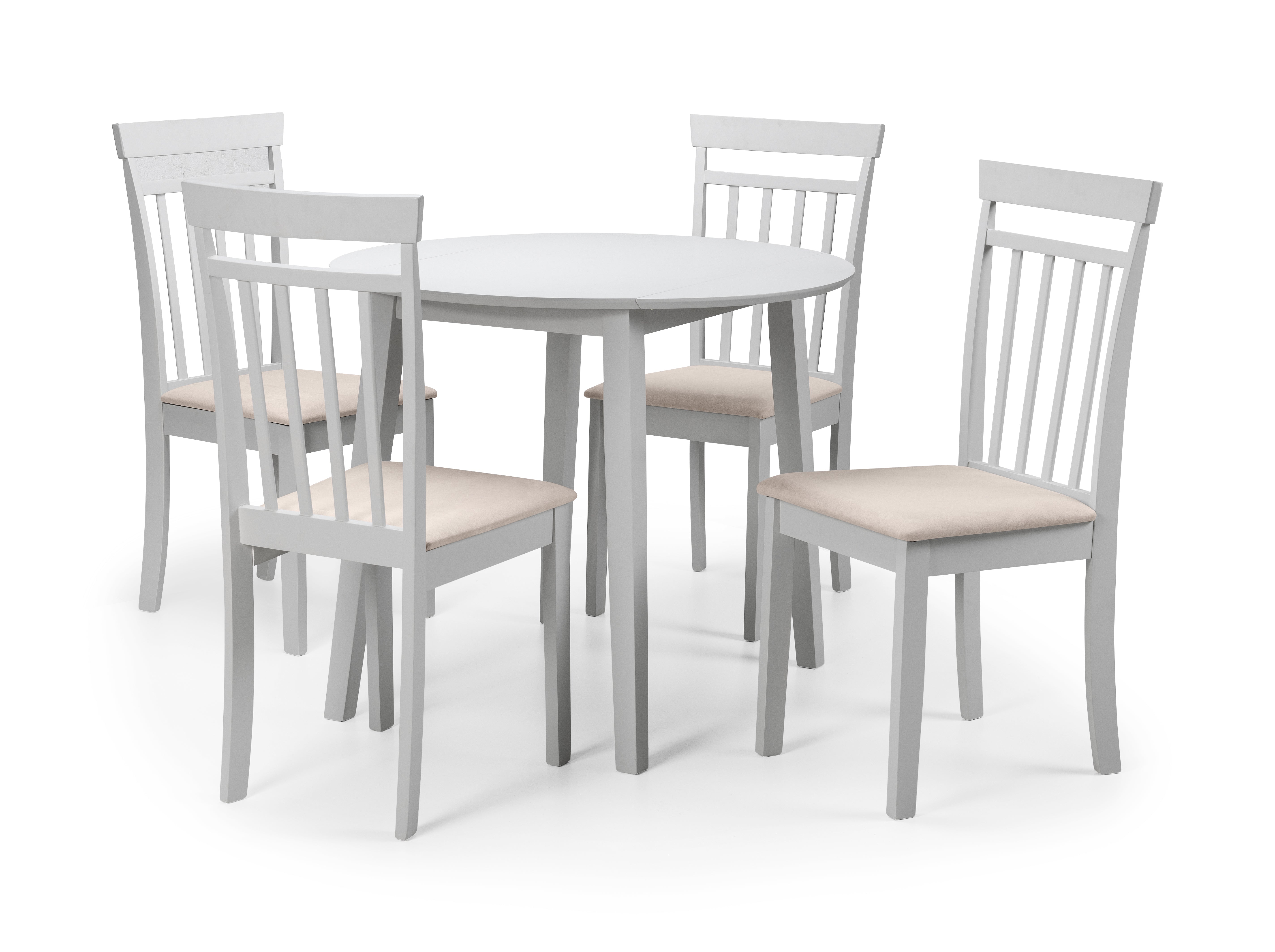 Coast Grey Dropleaf Table and 4 Grey Coast Chairs